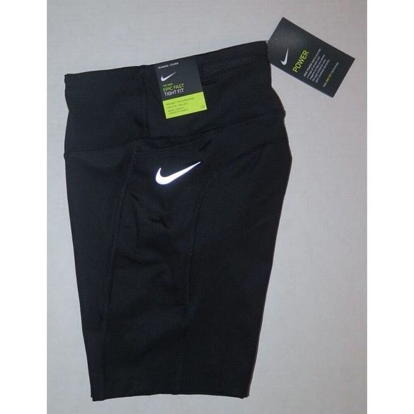 Nike CZ9165 010 Women's Sz S Black Dri-FIT Epic Fast 7" Mid-Rise Running Shorts - Picture 3 of 5